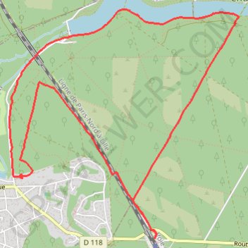 Itinéraire Billet de train, distance, dénivelé, altitude, carte, profil, trace GPS