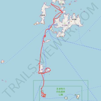 Itinéraire Penghu 20180918_054415 (merged), distance, dénivelé, altitude, carte, profil, trace GPS