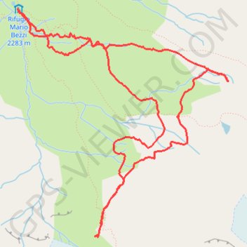 Itinéraire Autour de Mario Bezzi, distance, dénivelé, altitude, carte, profil, trace GPS