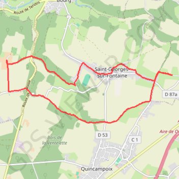 Itinéraire Saint Georges sur Fontaine, distance, dénivelé, altitude, carte, profil, trace GPS