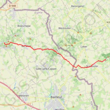 Itinéraire Continuez, distance, dénivelé, altitude, carte, profil, trace GPS