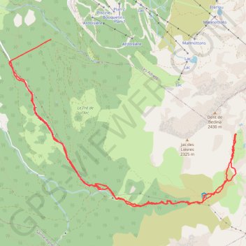 Itinéraire Ski de rando aux lacs du Vénitier, distance, dénivelé, altitude, carte, profil, trace GPS