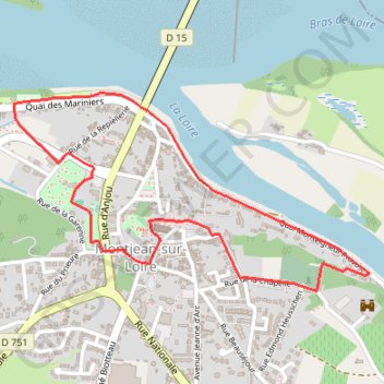 Itinéraire Sentier intra-muros de Montjean-sur-Loire, distance, dénivelé, altitude, carte, profil, trace GPS