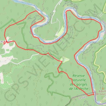 Itinéraire Gorgesde l'Ardèche, distance, dénivelé, altitude, carte, profil, trace GPS
