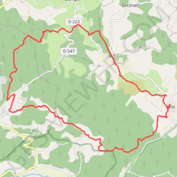 Itinéraire Vesc tour de la montagne du roc, distance, dénivelé, altitude, carte, profil, trace GPS
