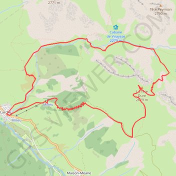 Itinéraire Tête Dure, distance, dénivelé, altitude, carte, profil, trace GPS