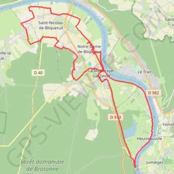 Itinéraire Les bords de Seine, distance, dénivelé, altitude, carte, profil, trace GPS