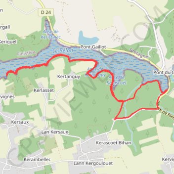 Itinéraire MOELAN SUR MER, distance, dénivelé, altitude, carte, profil, trace GPS