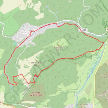 Itinéraire Balade autour de Schorbach, distance, dénivelé, altitude, carte, profil, trace GPS