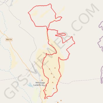 Itinéraire Merzouga, distance, dénivelé, altitude, carte, profil, trace GPS