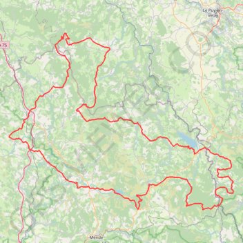 Itinéraire Tour du Gévaudan, distance, dénivelé, altitude, carte, profil, trace GPS