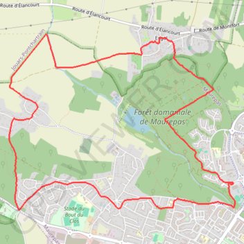 Itinéraire Maurepas (78 - Yvelines), distance, dénivelé, altitude, carte, profil, trace GPS