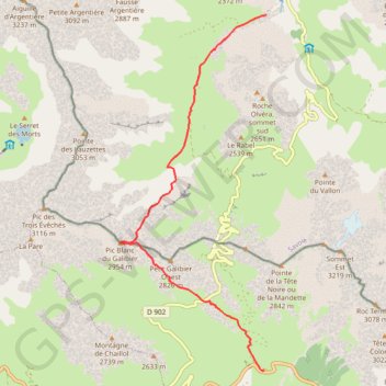 Itinéraire Pic Blanc du Galibier, distance, dénivelé, altitude, carte, profil, trace GPS