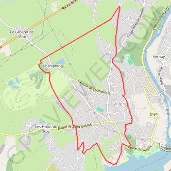 Itinéraire Chemin des puits - Villerest, distance, dénivelé, altitude, carte, profil, trace GPS