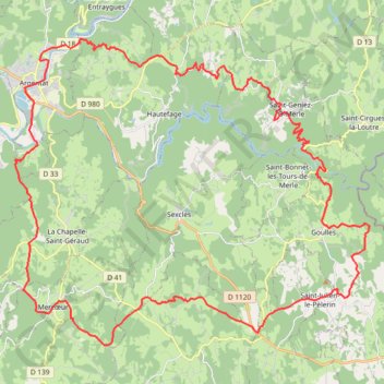 Itinéraire Tour de la Xaintrie Noire (Corrèze), distance, dénivelé, altitude, carte, profil, trace GPS