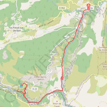 Itinéraire Le sentier Martel avec détour par la Mescla, distance, dénivelé, altitude, carte, profil, trace GPS
