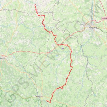 Itinéraire GR46 De Pérassay (Indre) à Saint-Pardoux-le-Neuf (Creuse), distance, dénivelé, altitude, carte, profil, trace GPS