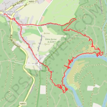 Itinéraire Bouillon, distance, dénivelé, altitude, carte, profil, trace GPS