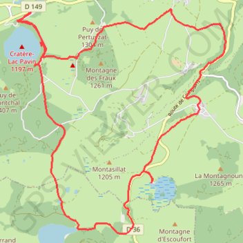 Itinéraire Les Trois Lacs, distance, dénivelé, altitude, carte, profil, trace GPS