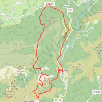 Itinéraire Randonnée à Cabrespine, distance, dénivelé, altitude, carte, profil, trace GPS