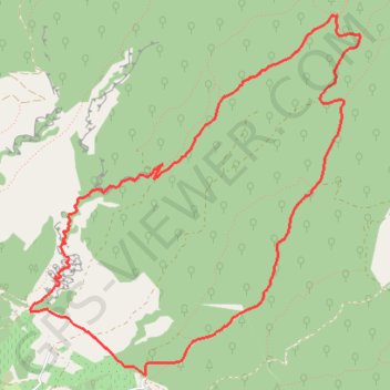 Itinéraire Ventoux - Combe de Curnier - Jas de Landerot, distance, dénivelé, altitude, carte, profil, trace GPS