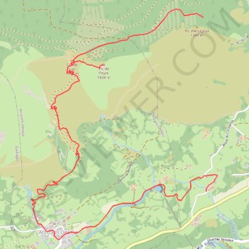 Itinéraire Pic de Peyre & d'Arragnat, distance, dénivelé, altitude, carte, profil, trace GPS