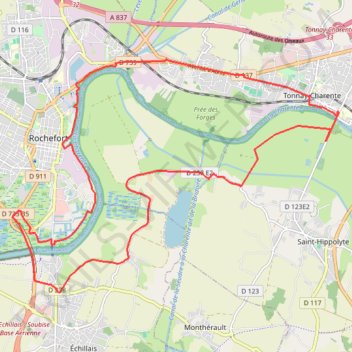 Itinéraire La boucle des ponts Martrou 24 kms, distance, dénivelé, altitude, carte, profil, trace GPS