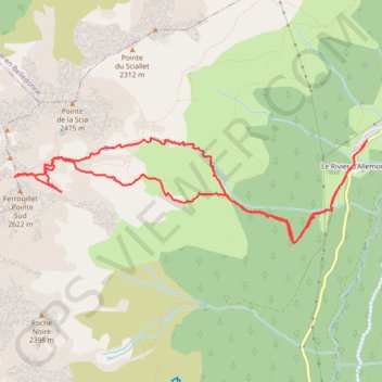 Itinéraire Brèche de Roche Fendue, distance, dénivelé, altitude, carte, profil, trace GPS