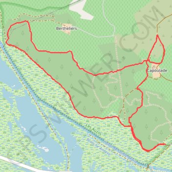 Itinéraire Capoulade, distance, dénivelé, altitude, carte, profil, trace GPS