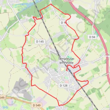 Itinéraire Circuit du moulin de Vertain - Templeuve, distance, dénivelé, altitude, carte, profil, trace GPS