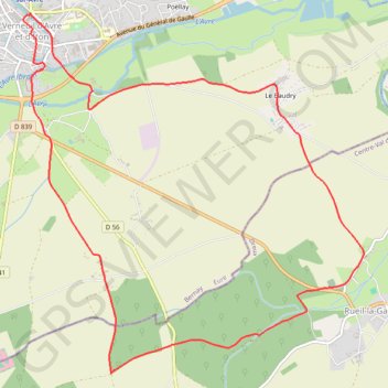 Itinéraire Entre France et Normandie - Verneuil-sur-Avre, distance, dénivelé, altitude, carte, profil, trace GPS