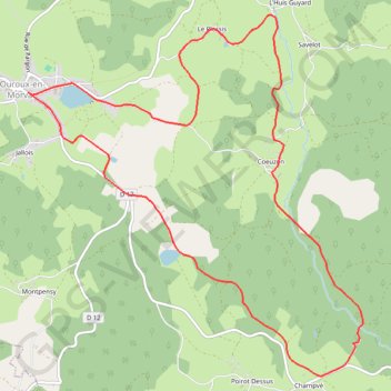 Itinéraire Parc du Morvan - Ouroux-en-Morvan, distance, dénivelé, altitude, carte, profil, trace GPS