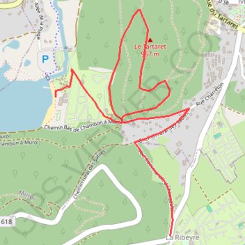 Itinéraire Murol, distance, dénivelé, altitude, carte, profil, trace GPS