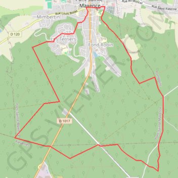 Itinéraire Pont-Sainte-Maxence Tour du Grand Maître, distance, dénivelé, altitude, carte, profil, trace GPS