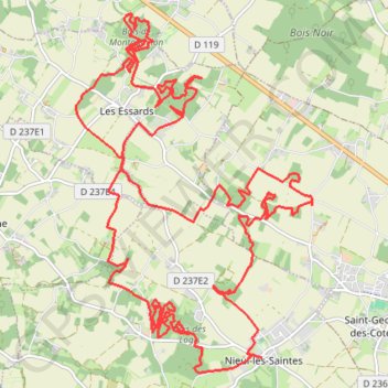 Itinéraire Rando de Neuil les Saintes-19052979, distance, dénivelé, altitude, carte, profil, trace GPS