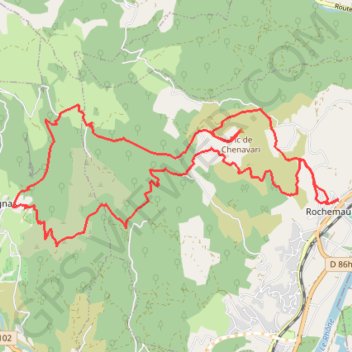 Itinéraire Rochemaure-Pic de Chenavari, distance, dénivelé, altitude, carte, profil, trace GPS