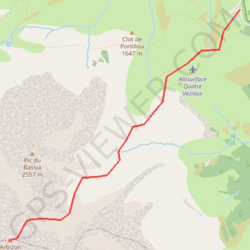 Itinéraire Arbizon par la brèche de l'Escalère, distance, dénivelé, altitude, carte, profil, trace GPS