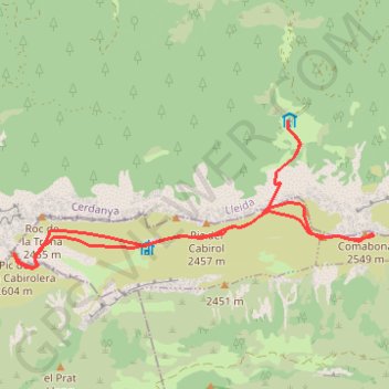 Itinéraire Comabone - cabirolera, distance, dénivelé, altitude, carte, profil, trace GPS
