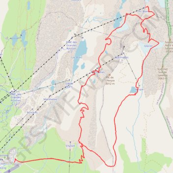 Itinéraire Pic du lac Blanc - Depuis l'Alpe d'Huez, distance, dénivelé, altitude, carte, profil, trace GPS
