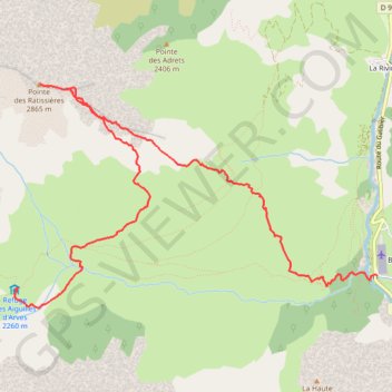 Itinéraire Pointe des Ratissières, distance, dénivelé, altitude, carte, profil, trace GPS