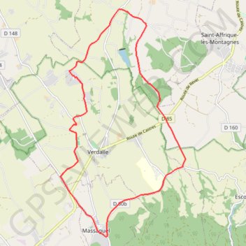 Itinéraire Massaguel - Troupiac, distance, dénivelé, altitude, carte, profil, trace GPS