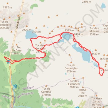 Itinéraire Lac de Rius, distance, dénivelé, altitude, carte, profil, trace GPS