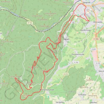 Itinéraire MP_Saverne_2024_33,3_km,_D+_1150_m, distance, dénivelé, altitude, carte, profil, trace GPS