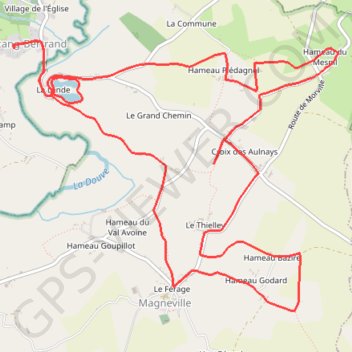 Itinéraire L'Étang-Bertrand (50260), distance, dénivelé, altitude, carte, profil, trace GPS