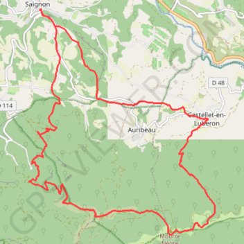 Itinéraire Saignon, distance, dénivelé, altitude, carte, profil, trace GPS
