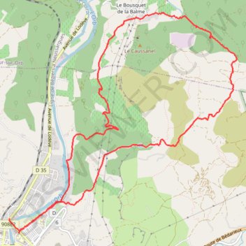 Itinéraire Boucle Bédarieux - Bousquet de la Balme, distance, dénivelé, altitude, carte, profil, trace GPS