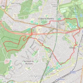 Itinéraire Le Ru des Godets, distance, dénivelé, altitude, carte, profil, trace GPS