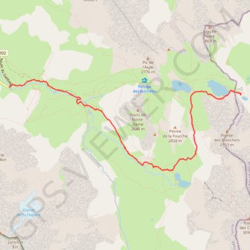 Itinéraire Les trois lacs, lac du Grand Ban, lac Rond et lac de la Clarée, distance, dénivelé, altitude, carte, profil, trace GPS