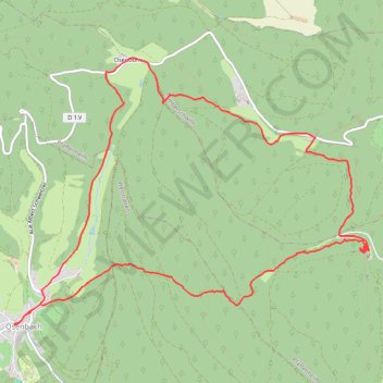 Itinéraire Rando au départ de osenbach, distance, dénivelé, altitude, carte, profil, trace GPS