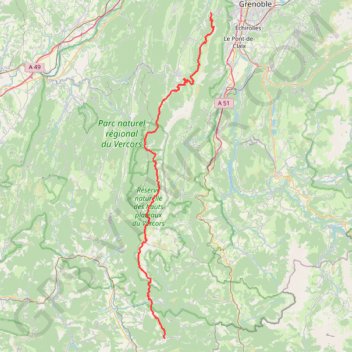 Itinéraire GR91 De Saint-Nizier-du-Moucherotte (Isère) à Miscon (Drôme), distance, dénivelé, altitude, carte, profil, trace GPS